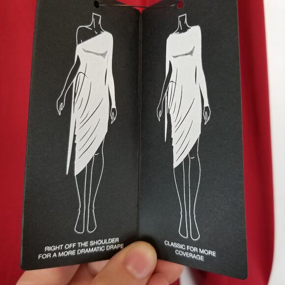 Coldesina NWT Jenny Convertible Asymmetrical Dress Stretchy Red 5 Ways Size 1X - Picture 7 of 9